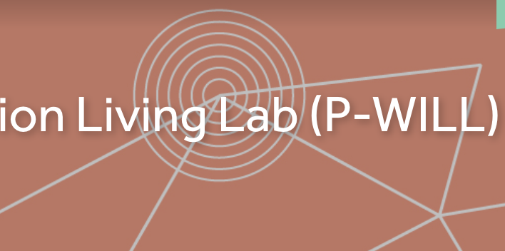 Living Lab text on light brown background